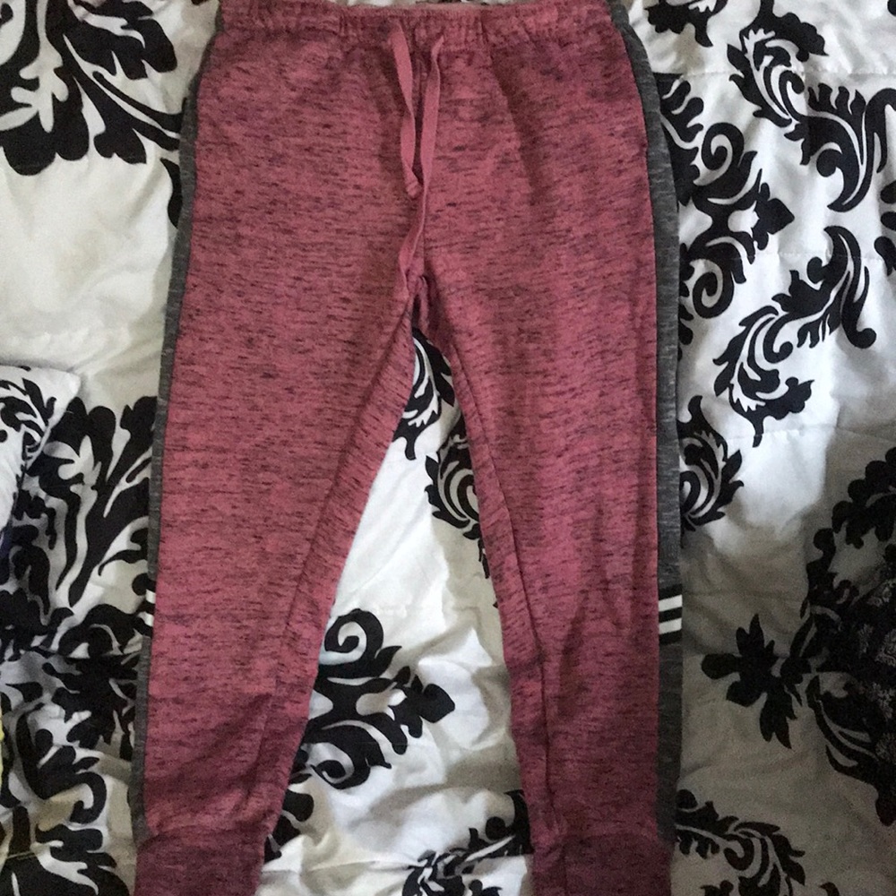 Pink and grey joggers